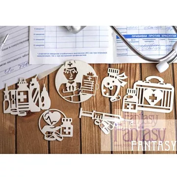Набор украшений из чипборда "Медицина 7" (Fantasy)