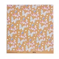 Бумага крафт с голографическим фольгированием "Полет бабочки" (АртУзор)