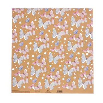 Бумага крафт с голографическим фольгированием "Полет бабочки" (АртУзор)