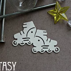 Украшение из чипборда "Ролики" (Fantasy)