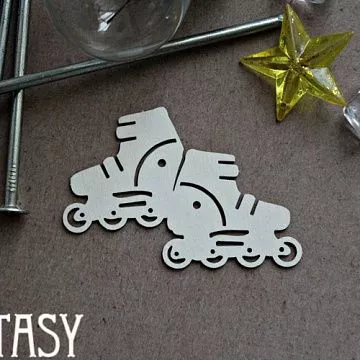 Украшение из чипборда "Ролики" (Fantasy)