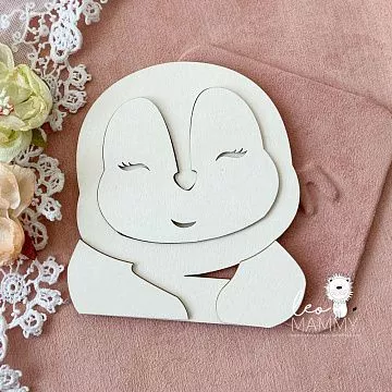 Заготовка для тиснения "Пингвиненок", 11х10 см (LeoMammy)