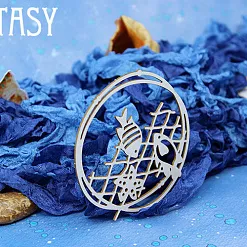 Украшение из чипборда "Рамка с рыбками 1502" (Fantasy) Украшение из чипборда "Рамка с рыбками 1502" (Fantasy)