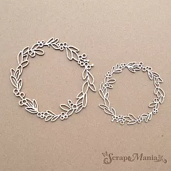 Шейкер "Новогодняя Ванилька. Венок. Большой", 9х10 см (ScrapMania)