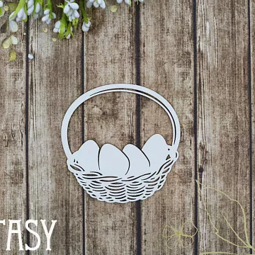 Чипборд "Корзинка с яйцами 2403", 6,5х6,6 см (Fantasy)