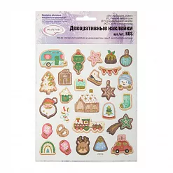 Наклейки 15х17 см с глиттером "Рождество" (Mr.Painter)