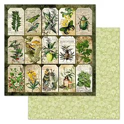 Набор бумаги 20х20 см "Заповедник", 12 листов (ScrapMania)