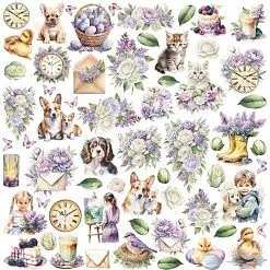 Набор бумаги 30х30 "Сиреневый рассвет", 8 листов (Scrapodelie)