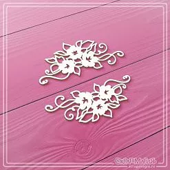 Чипборд "Цветы с завитками", 3х7 см (СкрапМагия) Чипборд "Цветы с завитками", 3х7 см (СкрапМагия)