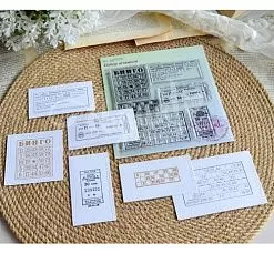 Штамп "Счастливые билеты", 6,9х3,7 см (AgiArt)