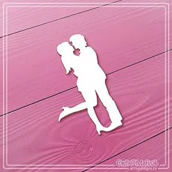 Чипборд "Влюбленная пара", 3,1х5,5 см (СкрапМагия)