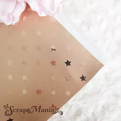 Отрез экокожи 30х69 см "Текстурный. Звезды медные" (Pty Италия)