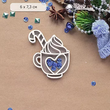 Шейкер "Волшебный снегопад. Чашечка с сердечком. Мини", 6х7,3 см (ScrapMania)