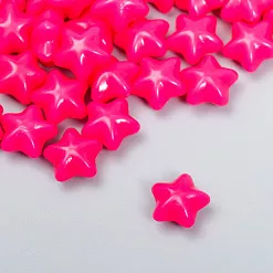 Сургуч в пакете "Звёздочки. Ярко-розовый матовый", 12 шт