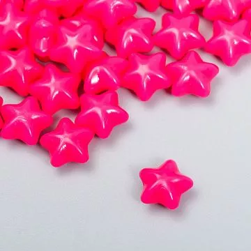 Сургуч в пакете "Звёздочки. Ярко-розовый матовый", 12 шт