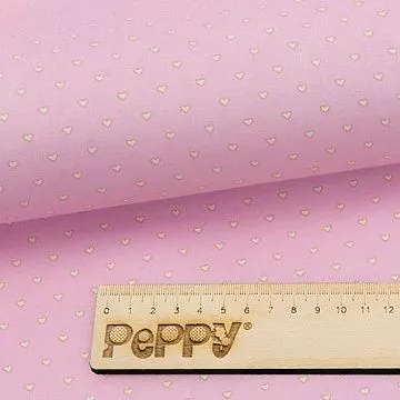 Отрез ткани 50х55 см "Бабушкин сундучок. Сердечки", розовый (Peppy)