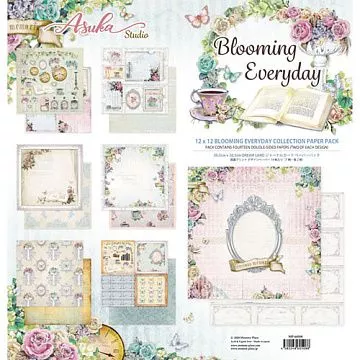 Набор бумаги 30х30 см "Blooming everyday", 12 листов (Asuka Studio)
