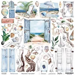 Бумага 30х30 см "Шум прибоя. Райский пляж" (PaperHome)