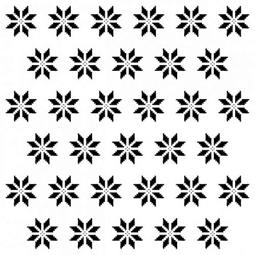 Трафарет "Northern Lights. Pixelated Snowflakes" (7 Dots)