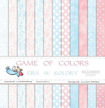 Набор бумаги 30х30 см "Game of colors. Игра цвета", 12 листов (Польша)