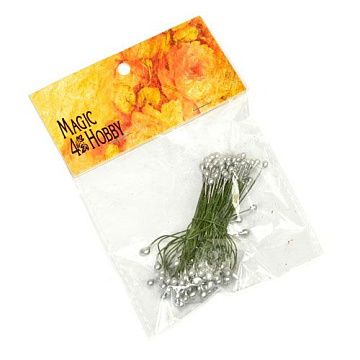 Набор тычинок "Жемчужные. Серебряные", 80 шт (Magic Hobby)