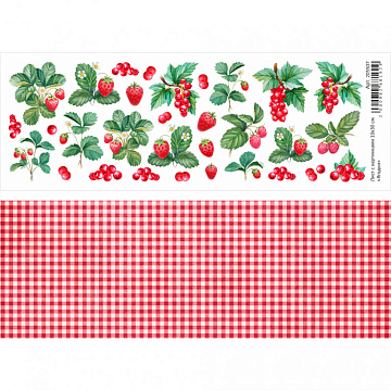Лист с картинками 10х30 см "Ягодки" (ScrapMania)