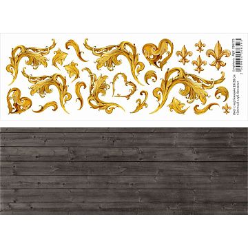 Лист с картинками 10х30 см "Элитный клуб. Вензель" (ScrapMania)
